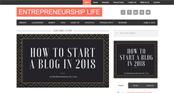 Desktop Screenshot of entrepreneurshiplife.com